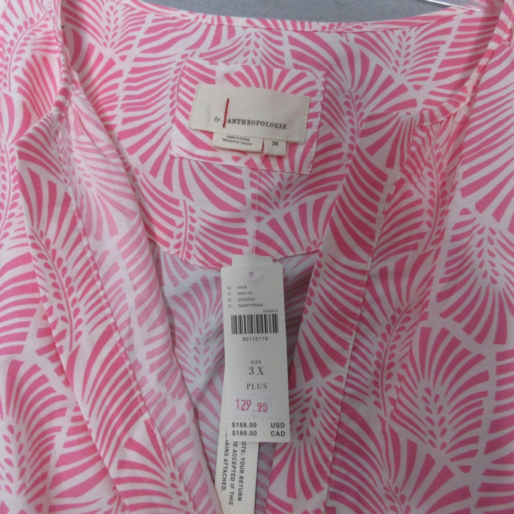 Anthropologie Somerset Dress 3X Raspberry Pink Tiered Boho Cottage Core NWT - Picture 3 of 11